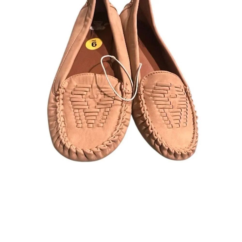 Lucky tan moc driving moccasin sz 9 slip on flats